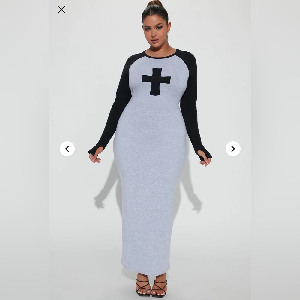 Fashion Nova Cross My Heart Maxi Dress
